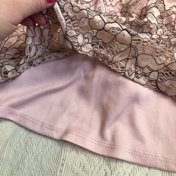 As U wish floral lace fit and flare pink dress - Picture 3 of 8